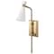 Nuvo Prospect 1-Light Wall Sconce - Matte White with Burnished Brass 60/7396 - alternate 1